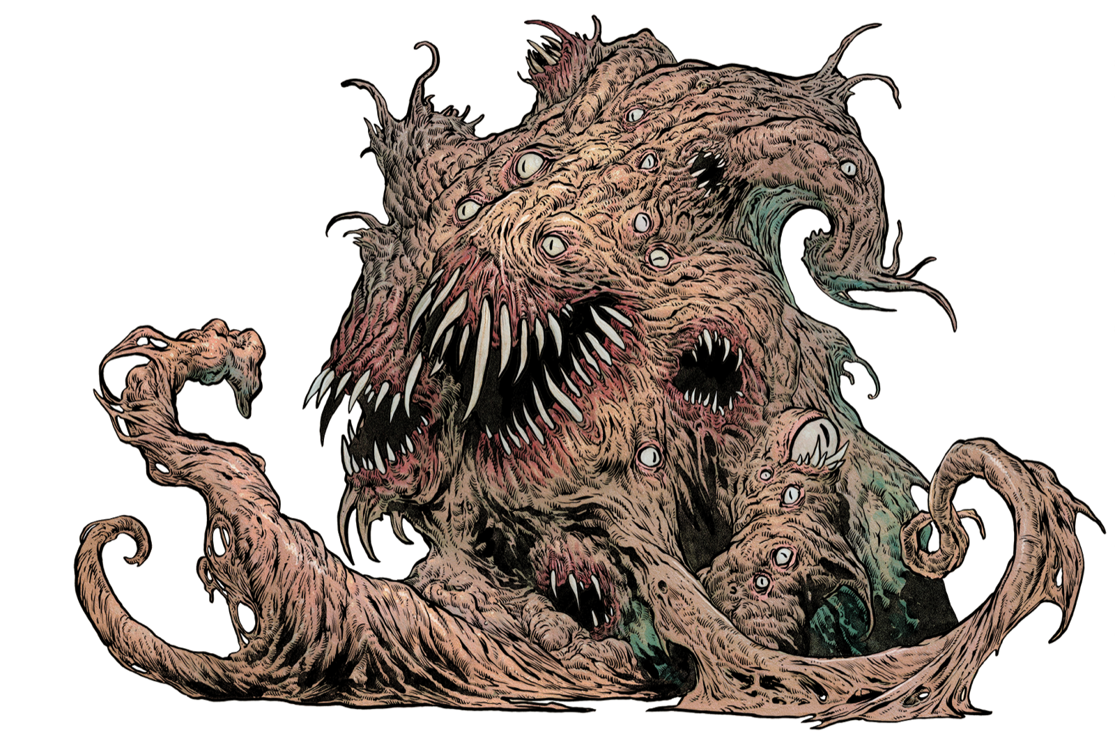 Khaos Abomination, drawn at Gargantuan scale