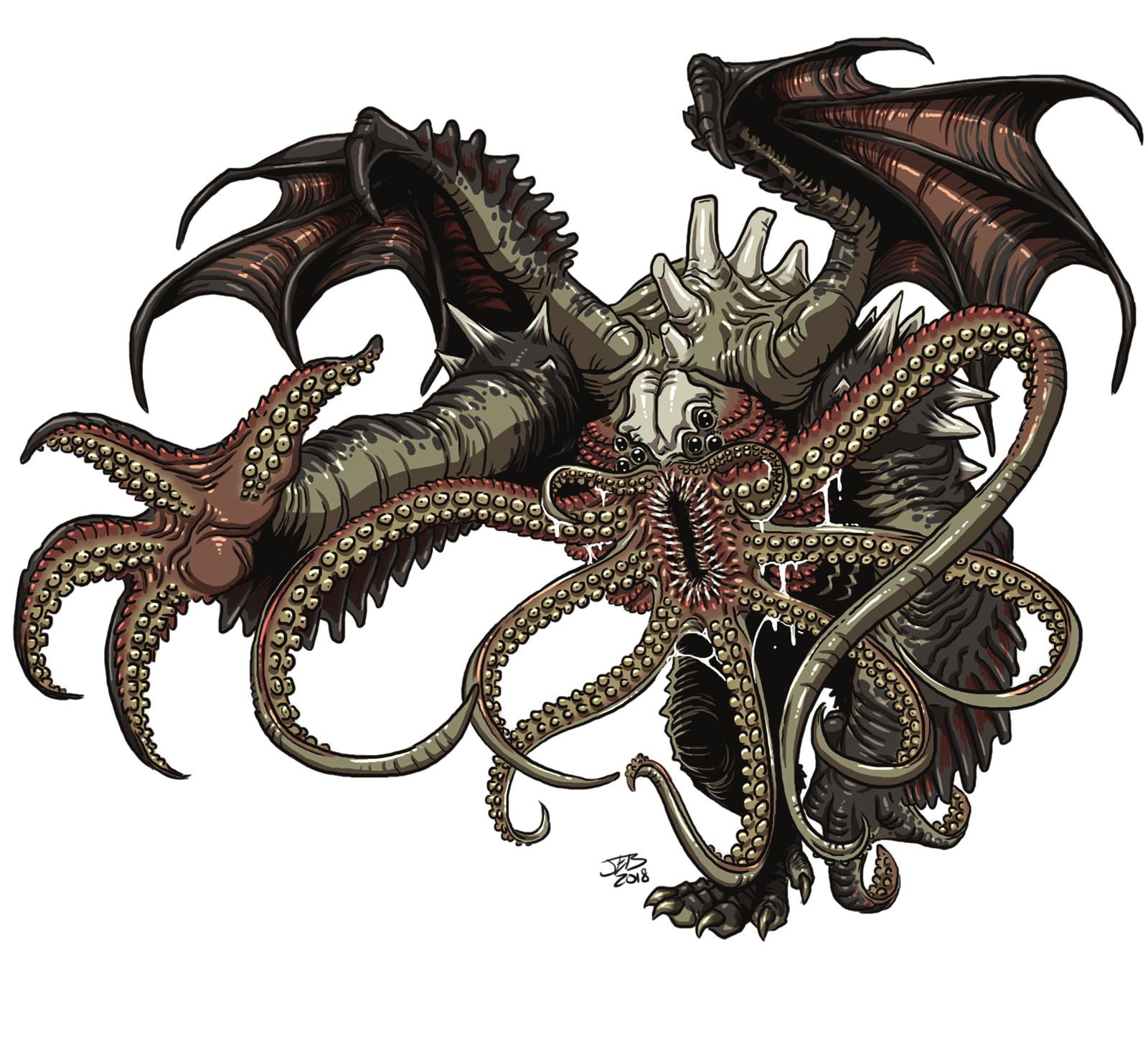 Old One, drawn at Gargantuan scale