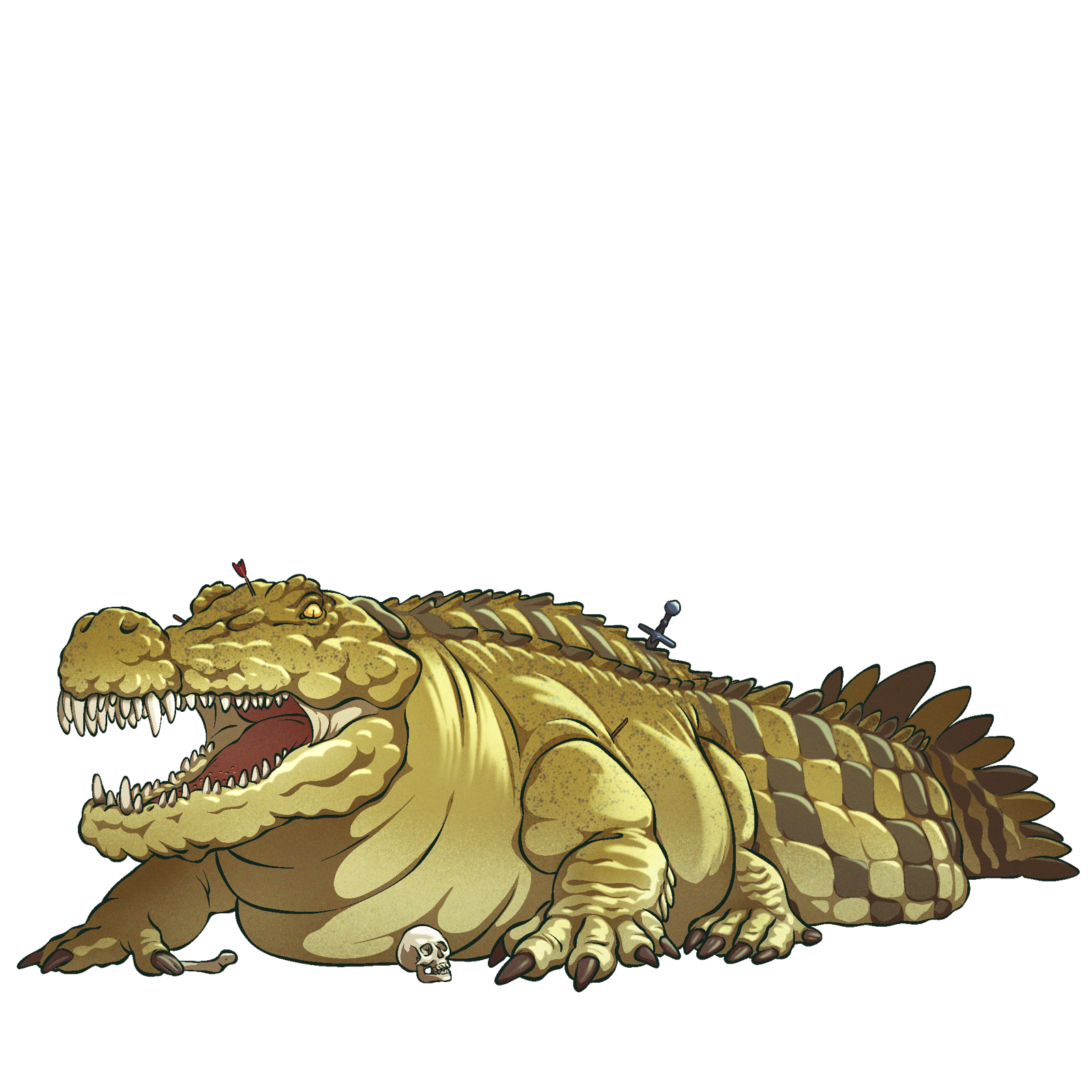Giant Crocodile, drawn at Huge scale