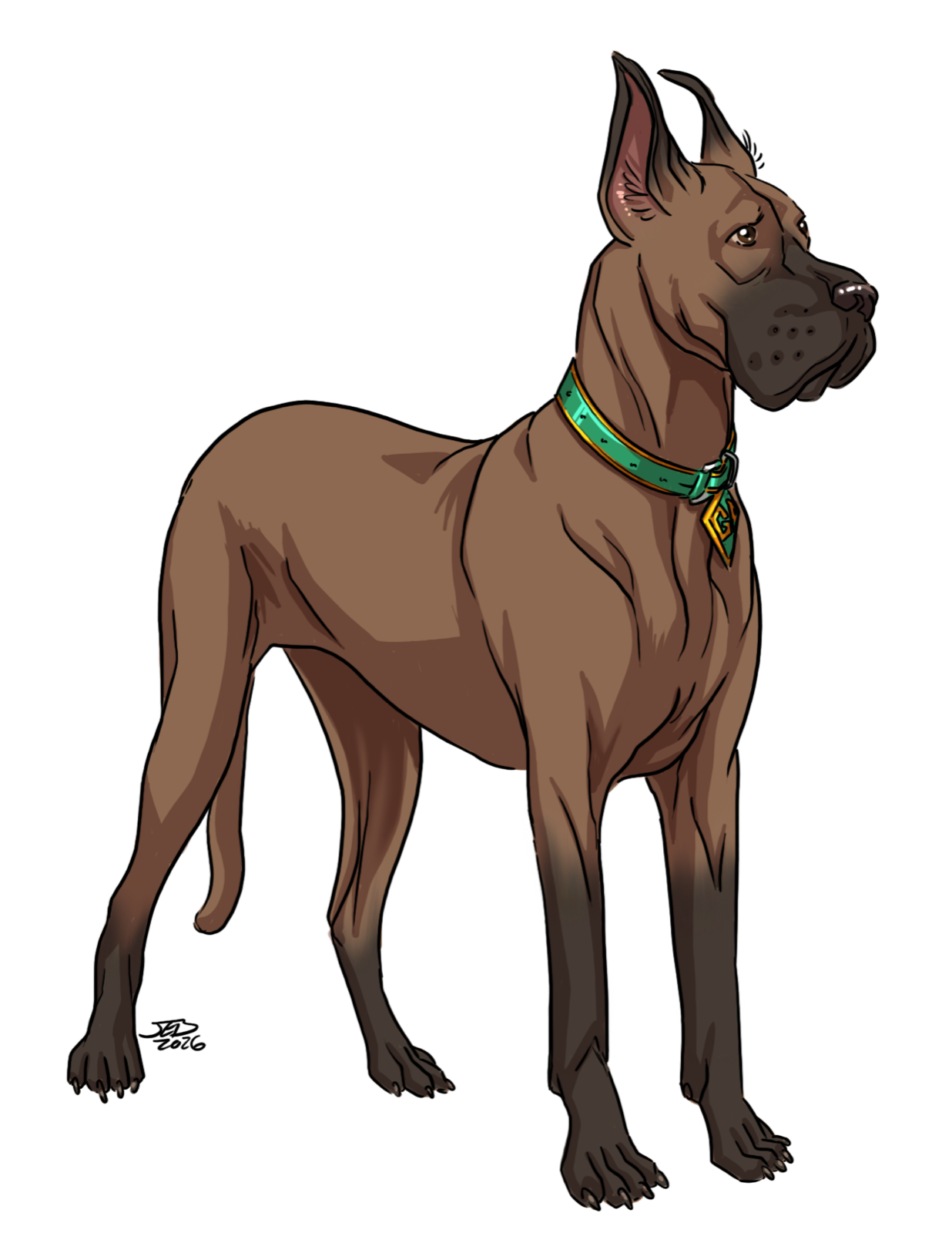 Hunting Hound, drawn at Medium scale