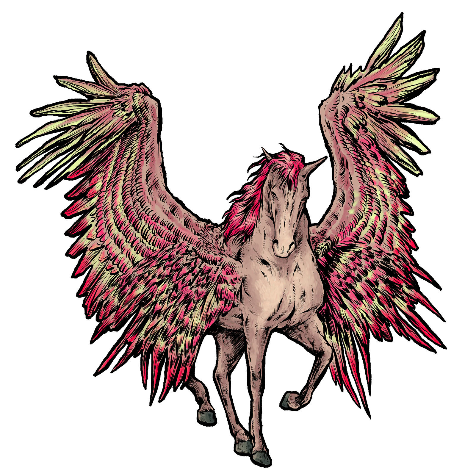 Pegasus, drawn at Large scale
