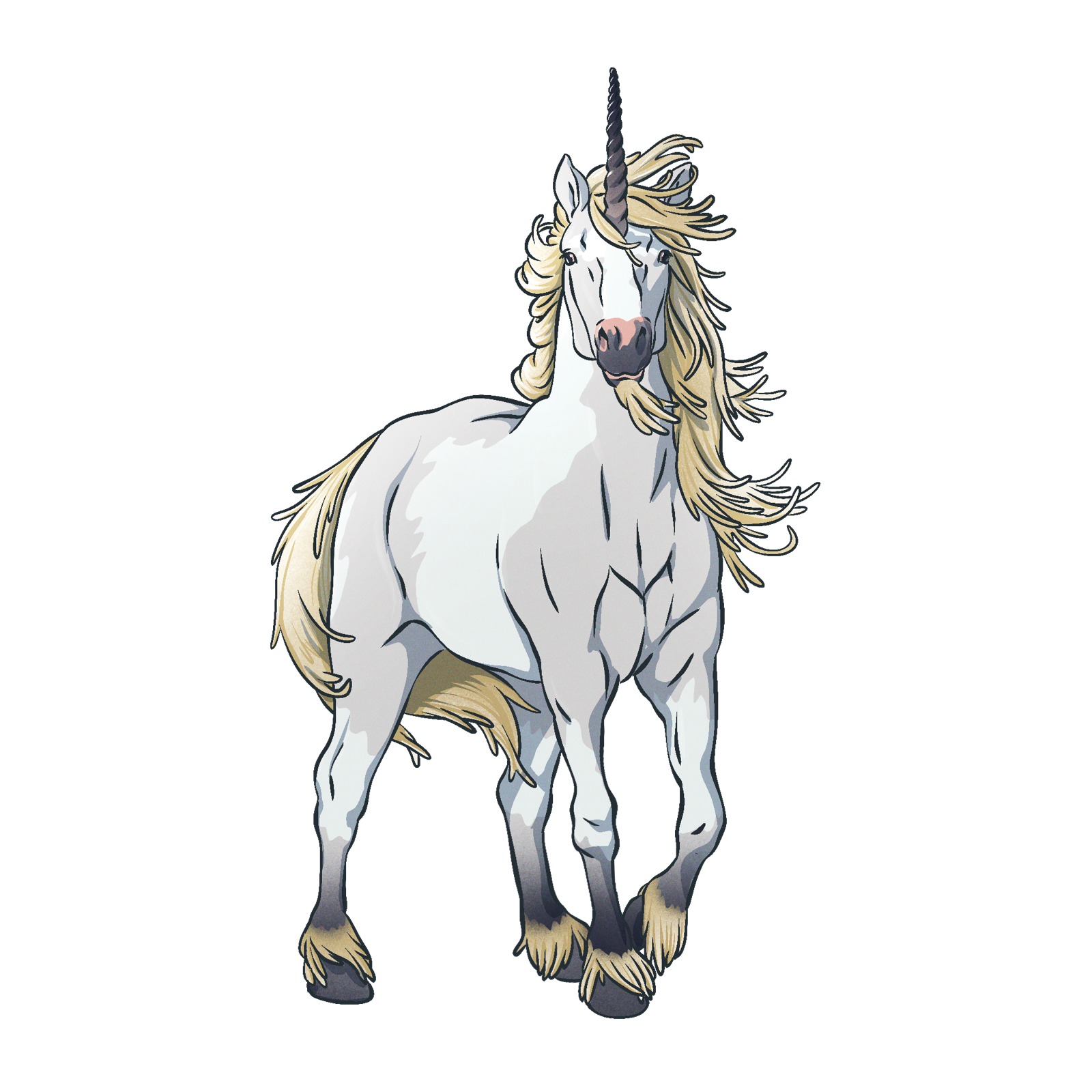 Unicorn, drawn at Large scale