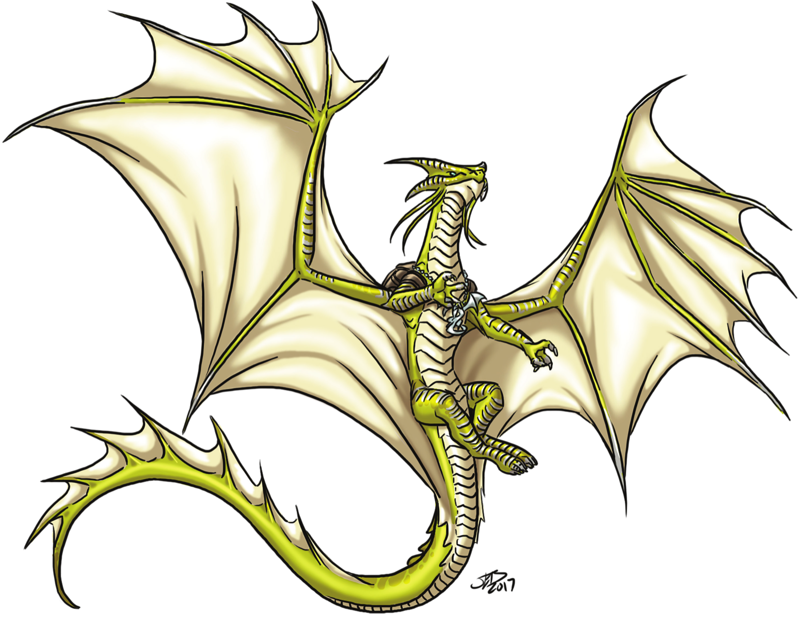 Adult Golden Dragon, drawn at Giant scale
