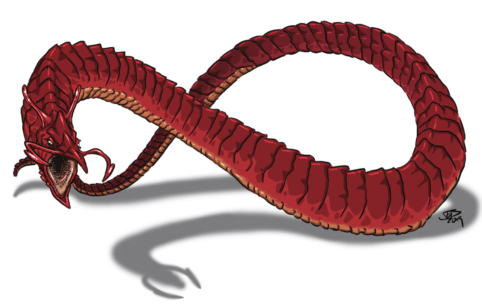 Fire Wyrm, drawn at Giant scale