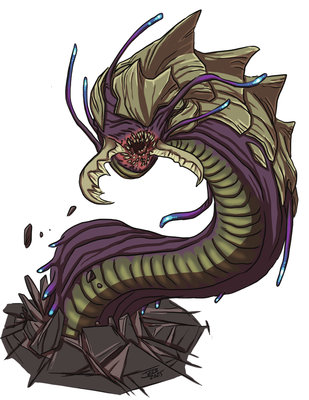 Sandwyrm, drawn at Giant scale