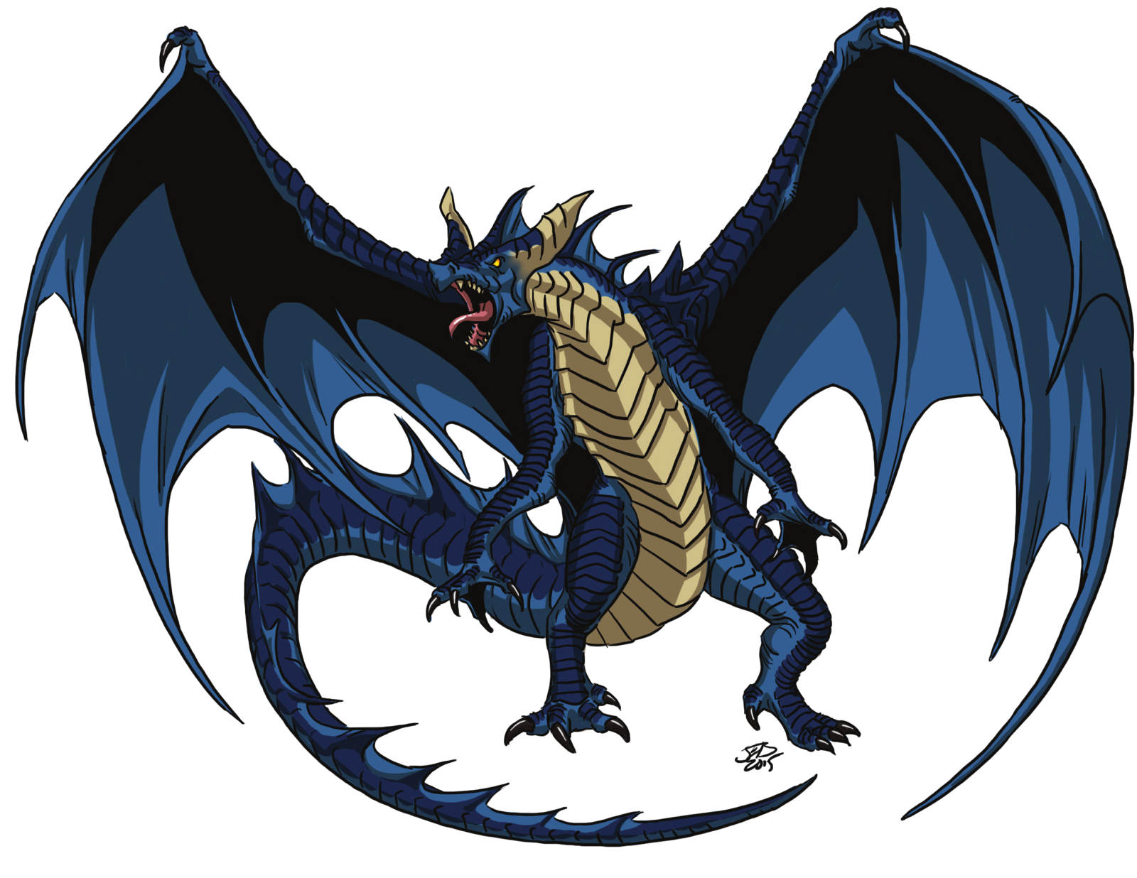 Young Crystal Dragon, drawn at Large scale