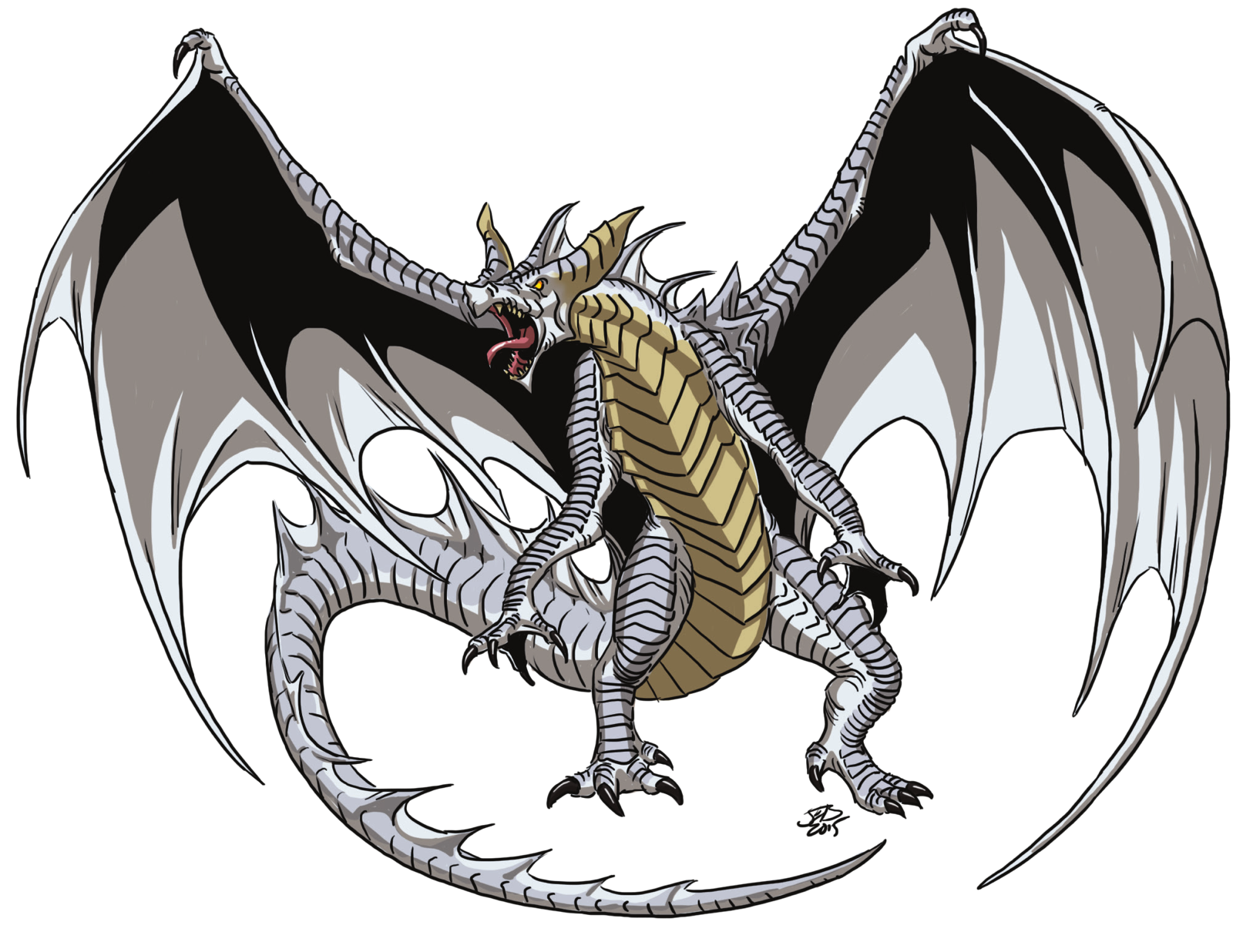 Young Mist Dragon, drawn at Large scale