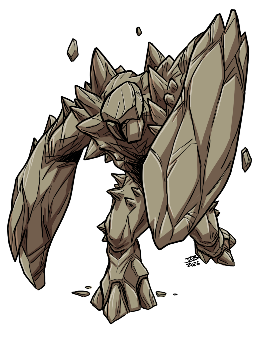 Earth Elemental, drawn at Large scale