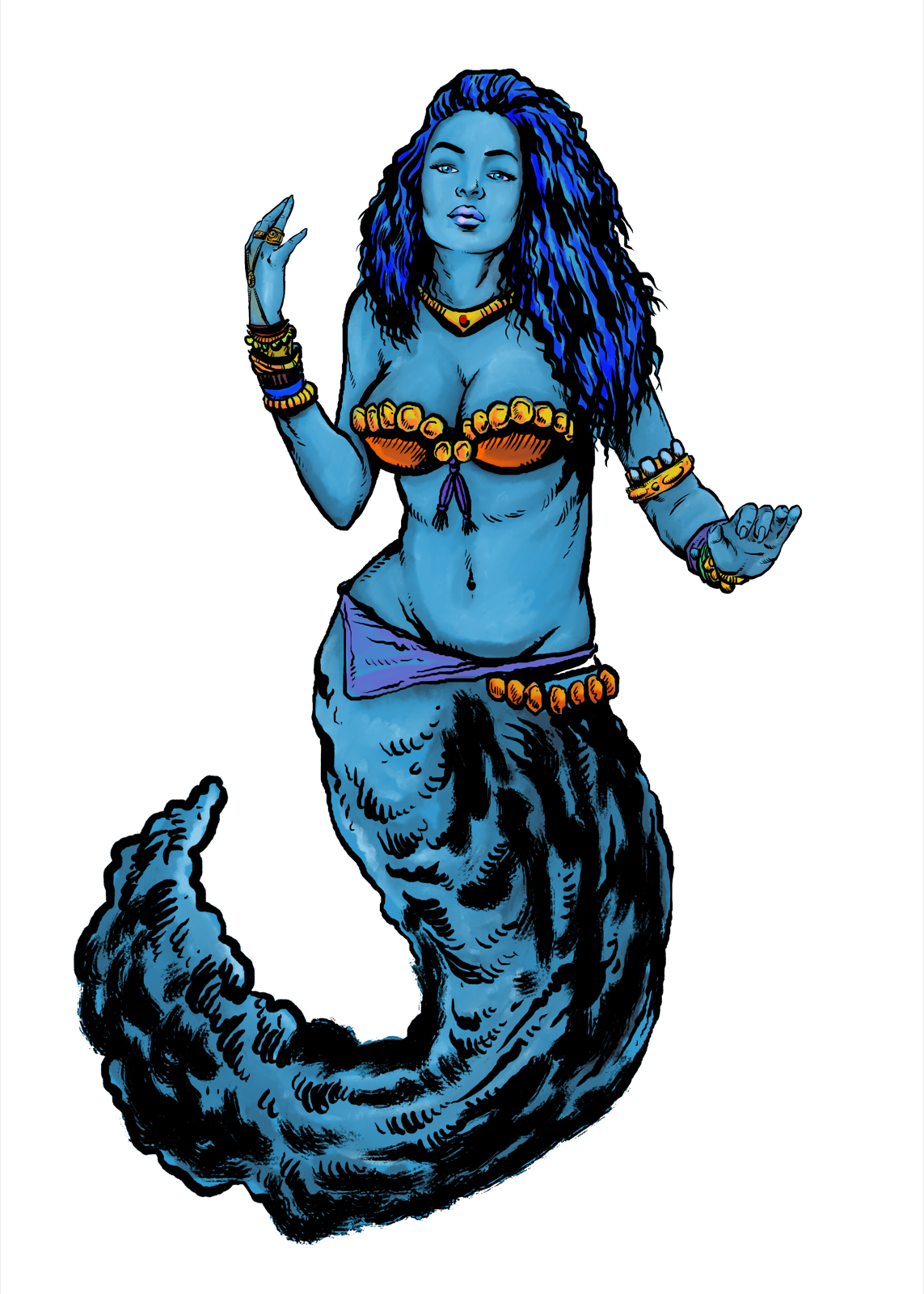 Tide Djinn, drawn at Large scale