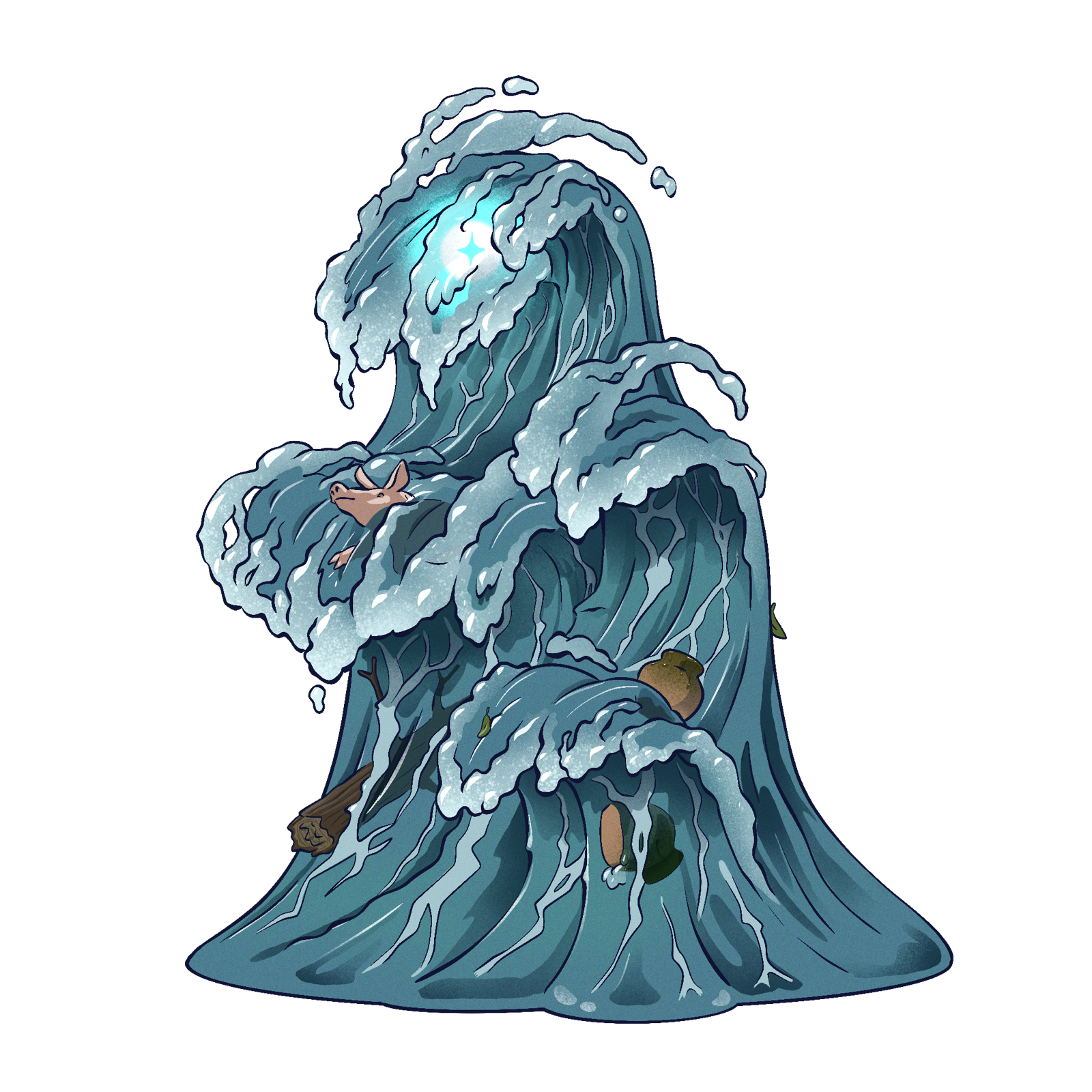 Water Elemental, drawn at Large scale