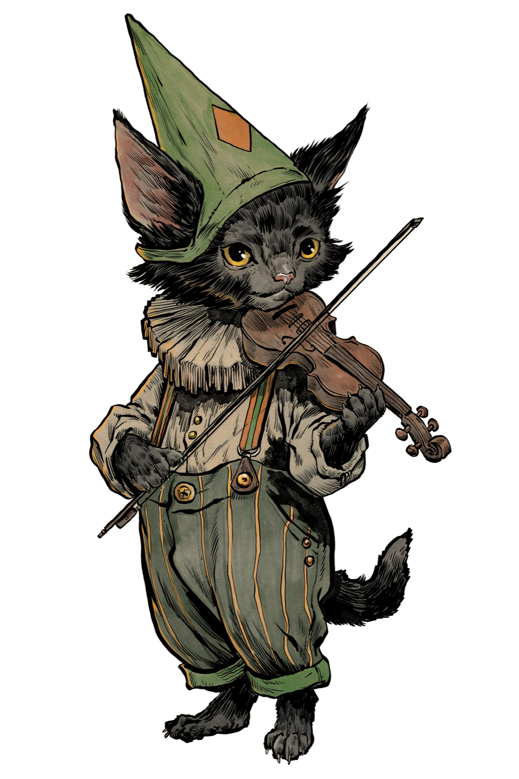Pierrot Cat, drawn at Small scale