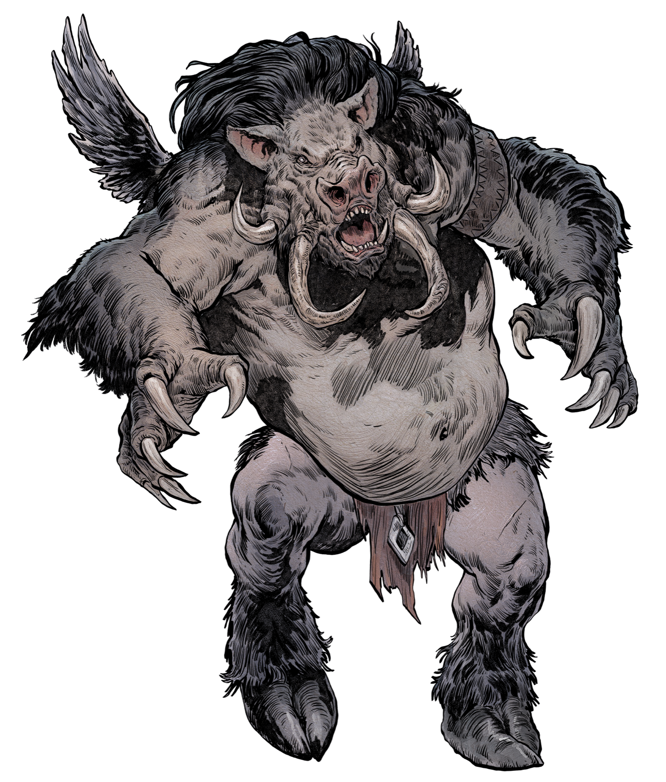 Gluttony Demon, drawn at Large scale