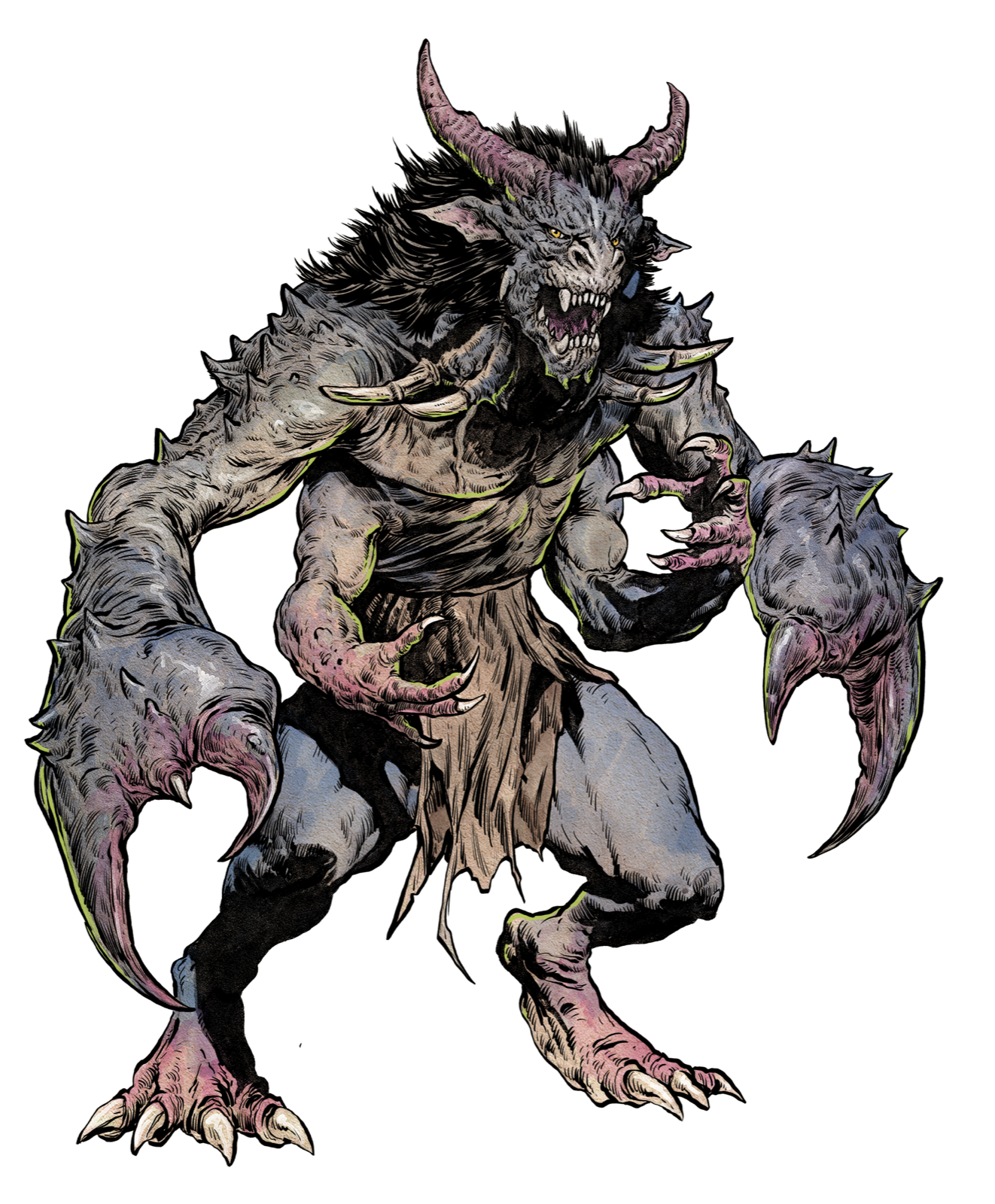 Pit Fiend, drawn at Large scale