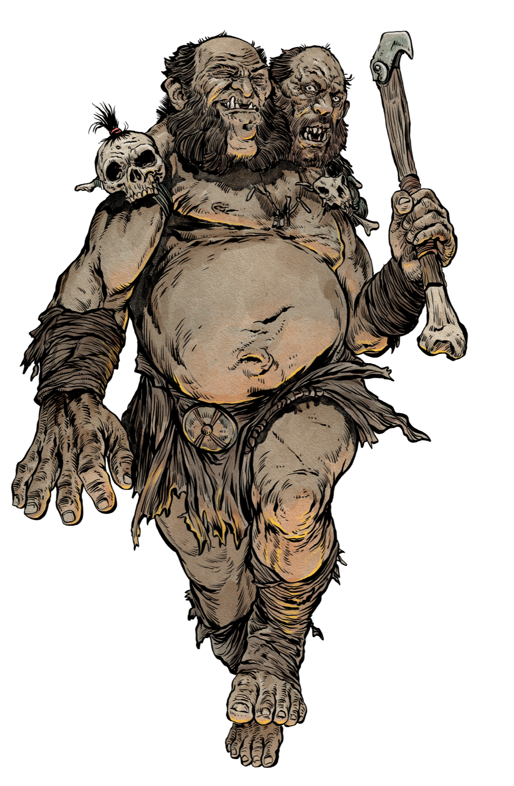 Ettin, drawn at Large scale
