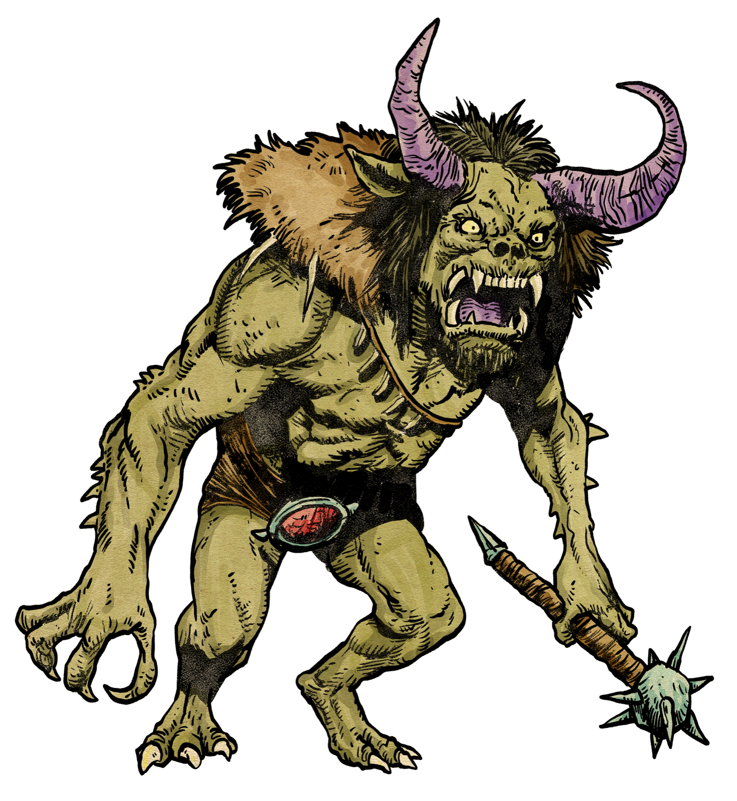 Mountain Troll, drawn at Huge scale