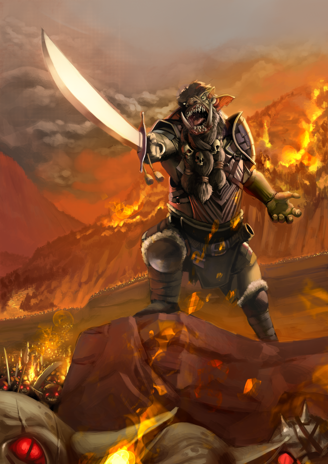 Troll King, drawn at Huge scale
