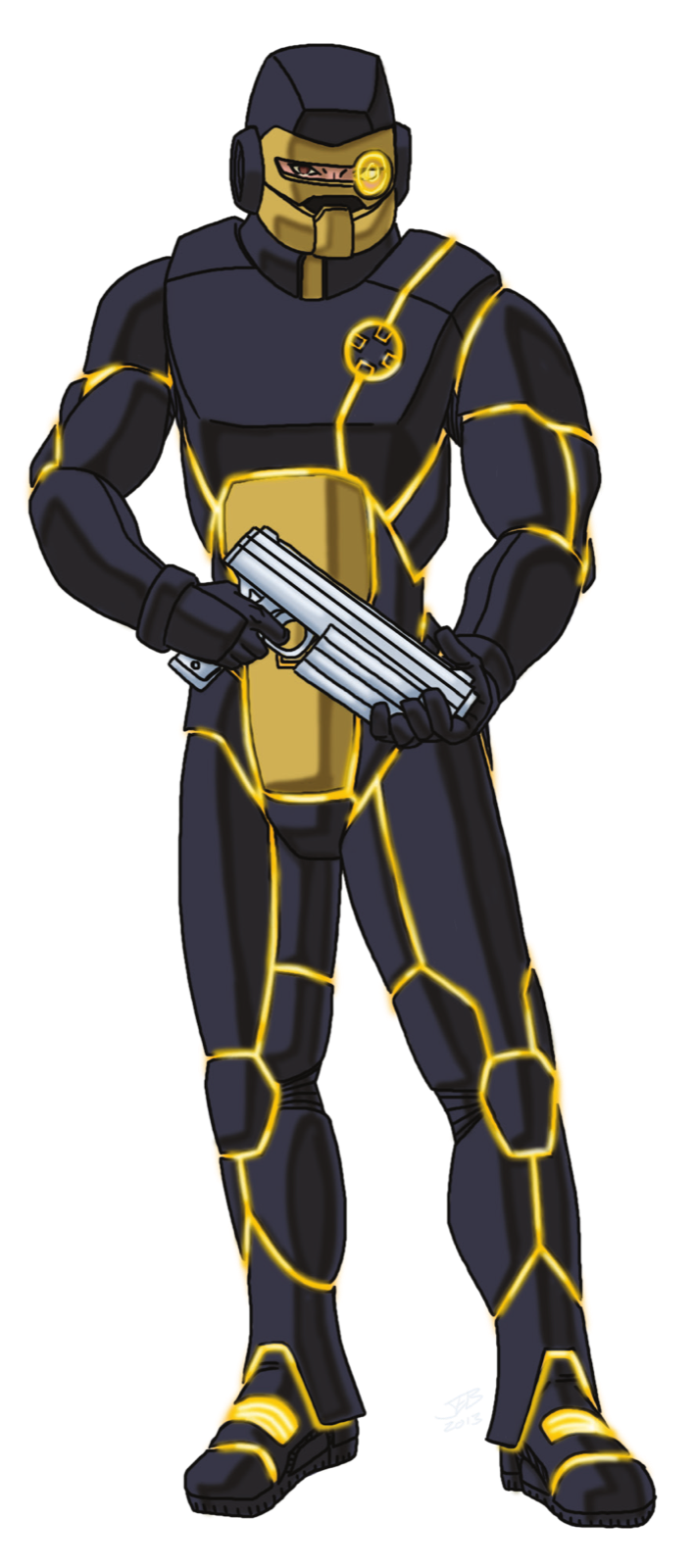 Aurel Militarum Trooper, drawn at Medium scale