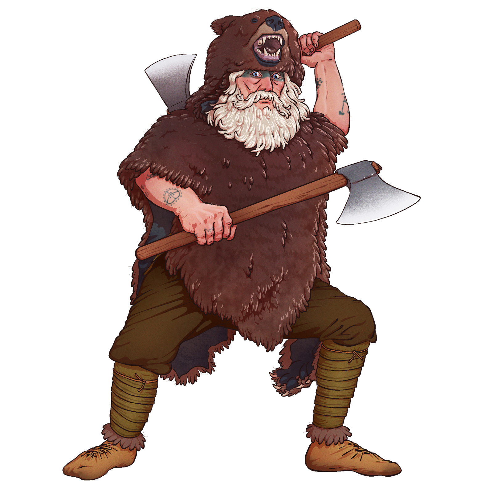 Bear Berserker, drawn at Medium scale
