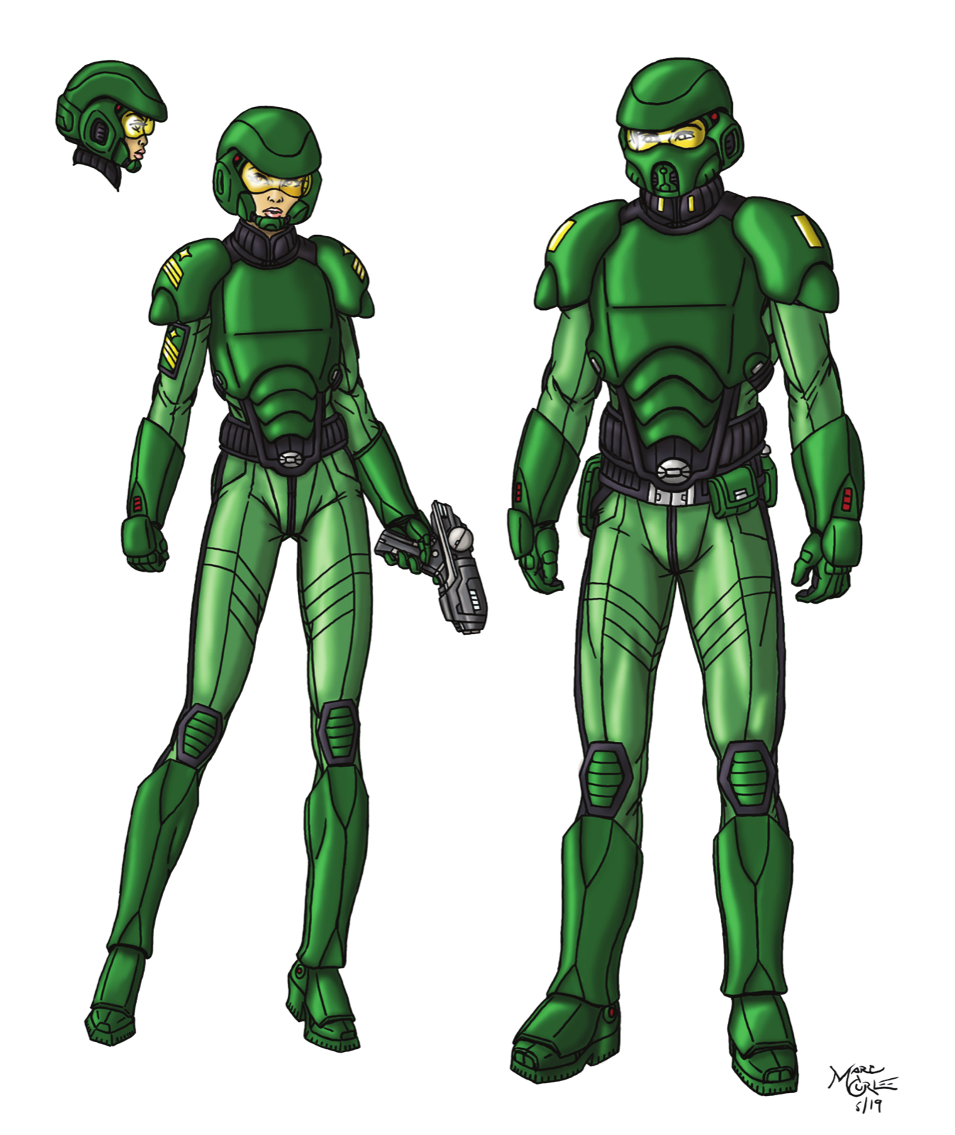 Colony Guard, drawn at Medium scale