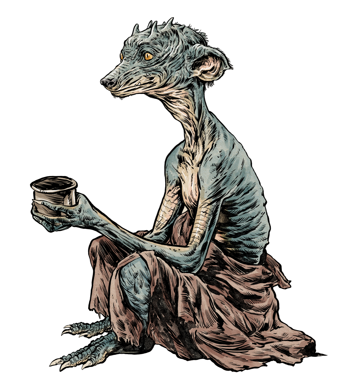 Destitute Kobold, drawn at Small scale