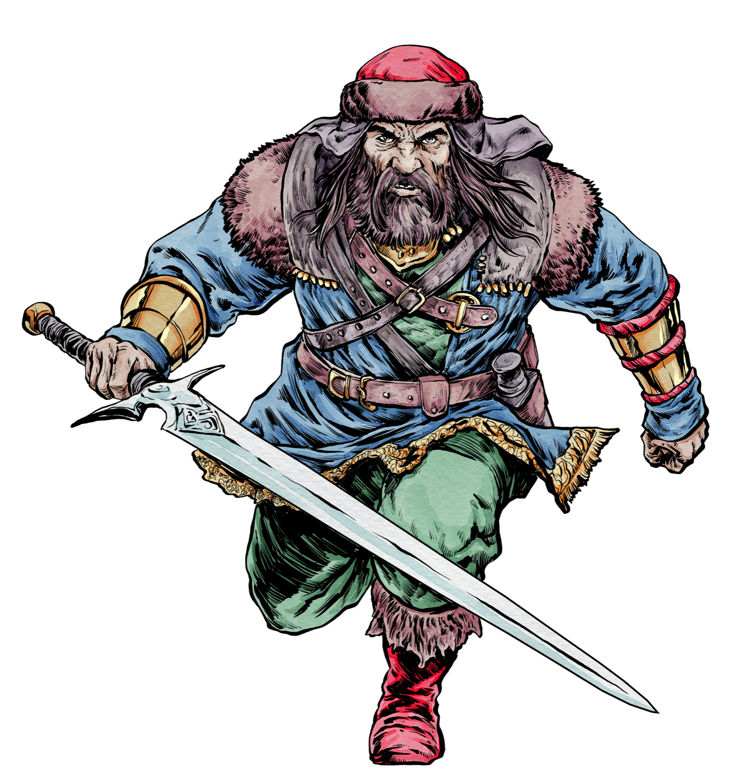 Druzhina Warrior, drawn at Medium scale