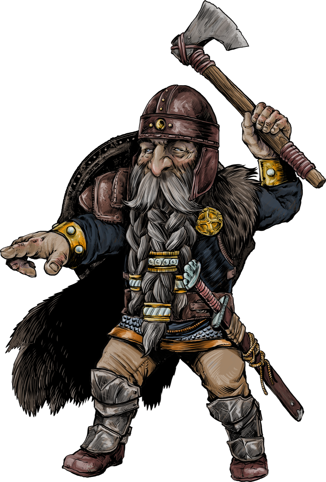 Dwarf Veteran, drawn at Medium scale