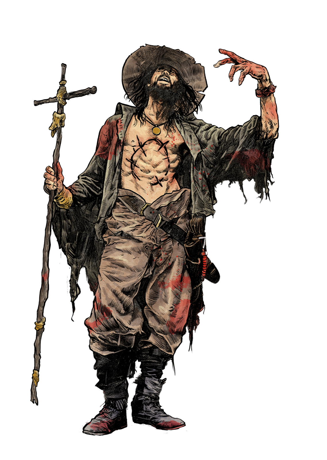 Fanatic Cultist, drawn at Medium scale