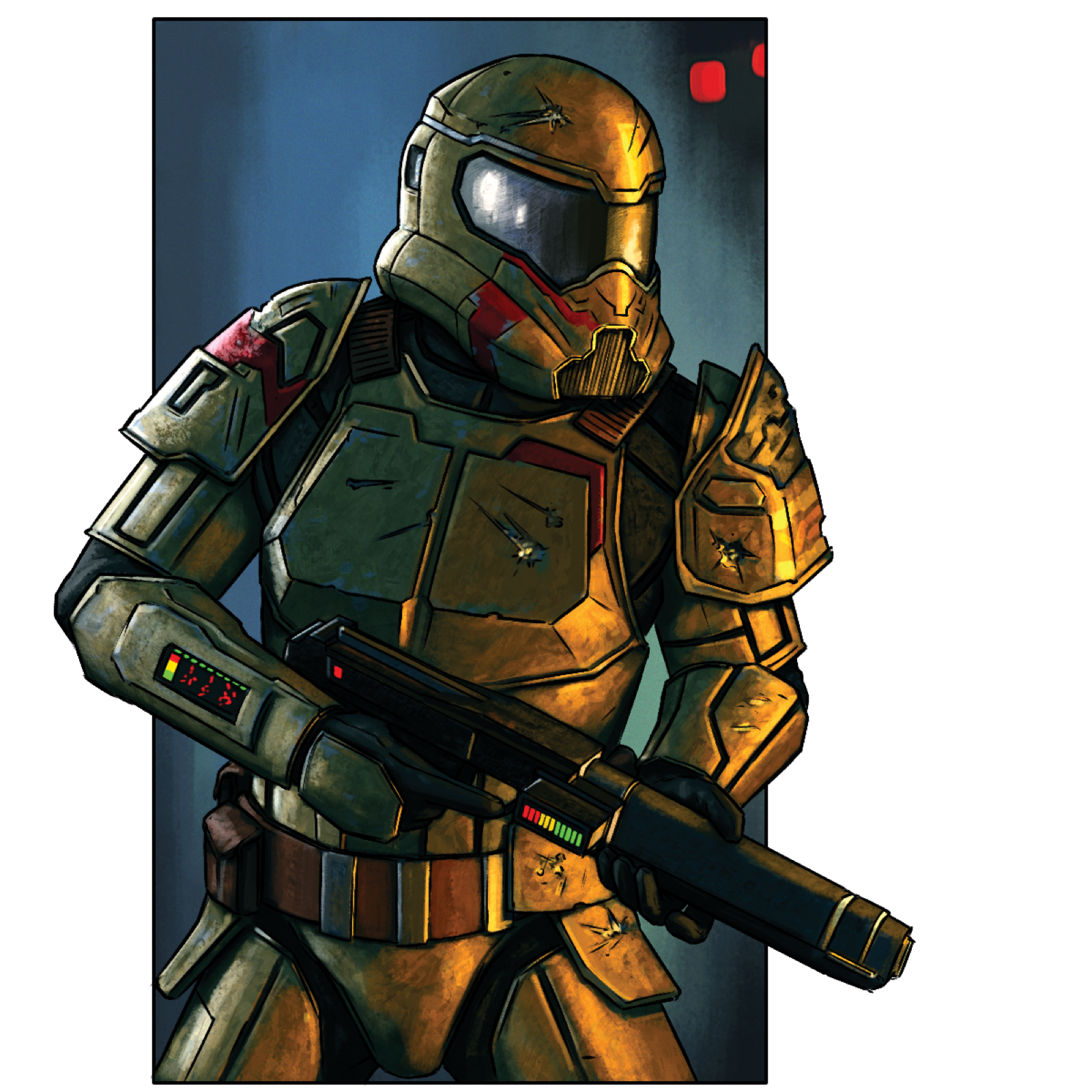 HDF Sergeant, drawn at Medium scale