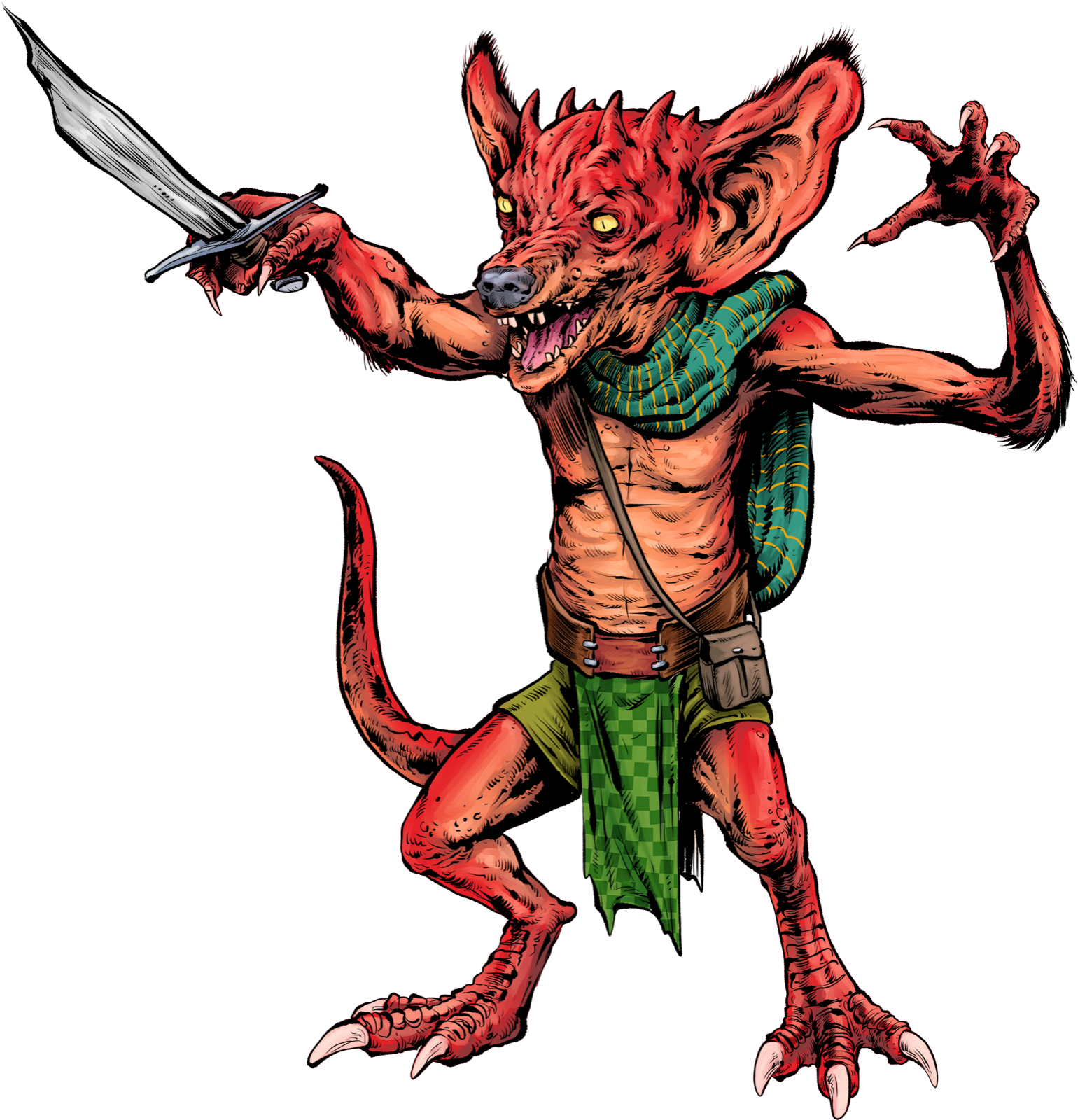 Kobold Miscreant, drawn at Small scale