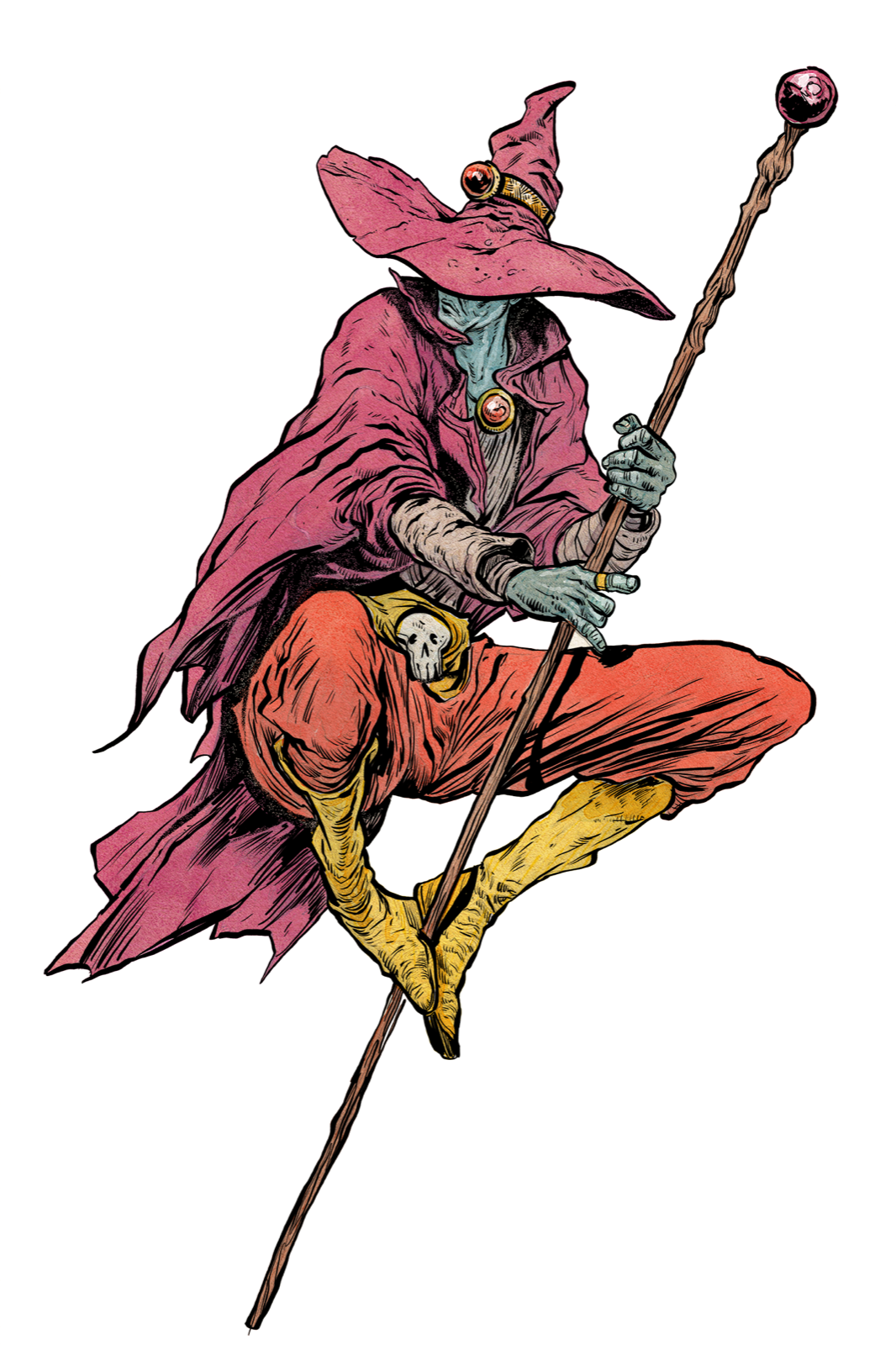 Mysterious Miracle Mage, drawn at Medium scale