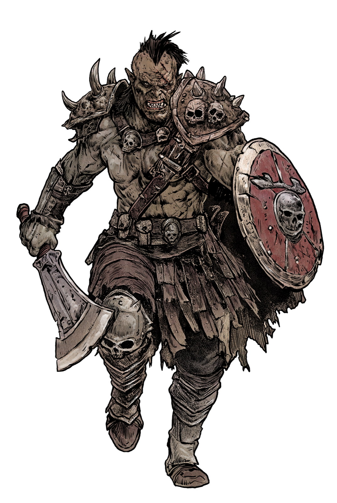 Orc Champion, drawn at Medium scale