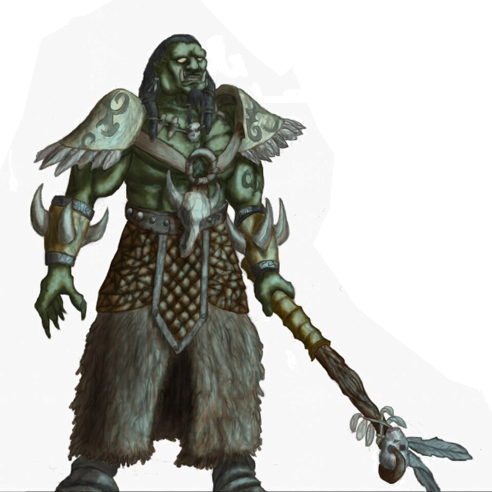 Orc Shaman, drawn at Medium scale