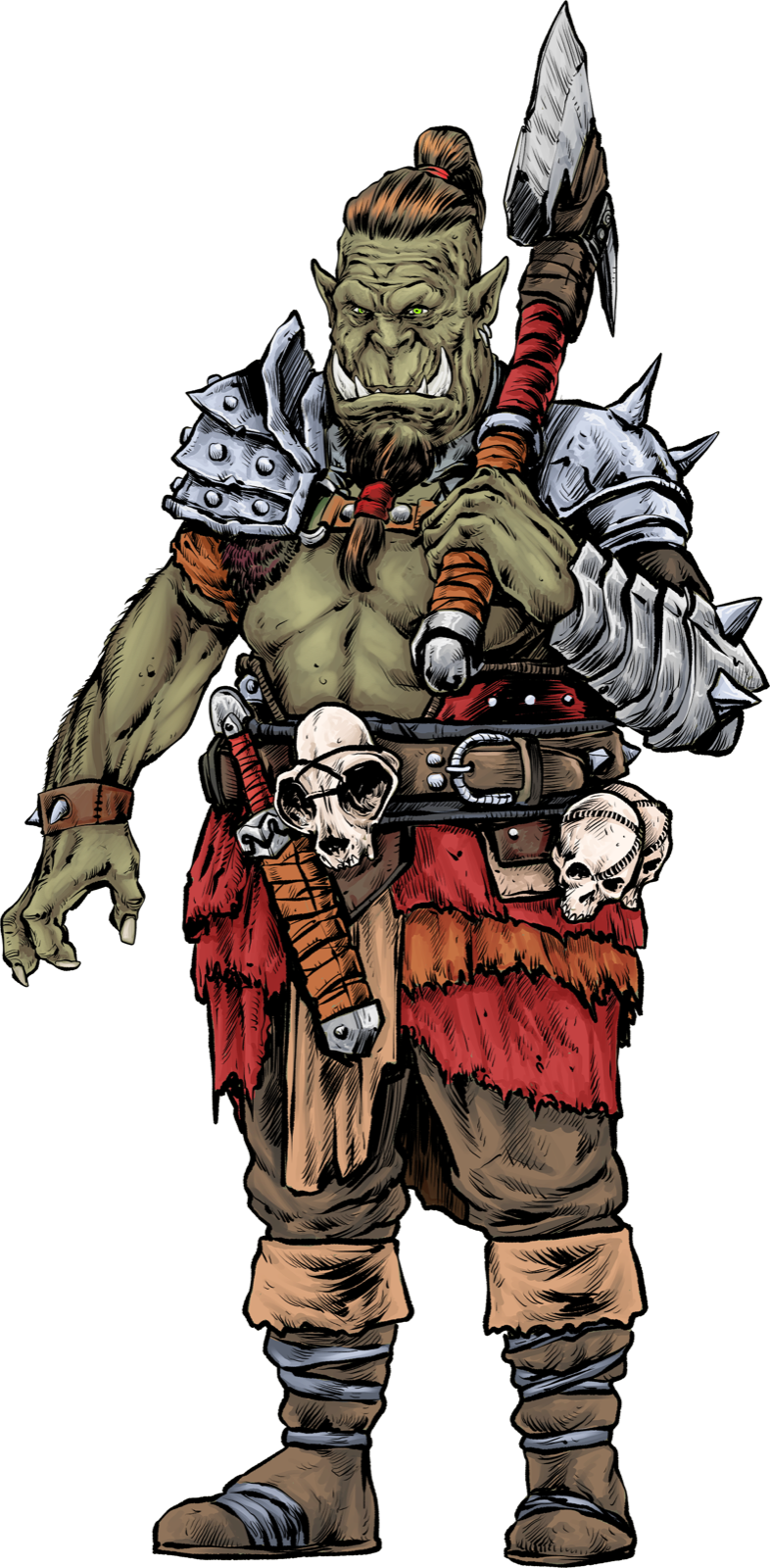 Orc Warboss, drawn at Medium scale