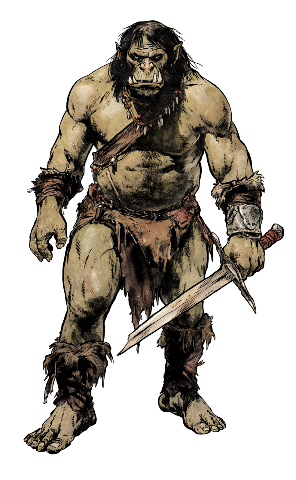 Orc Warrior, drawn at Medium scale
