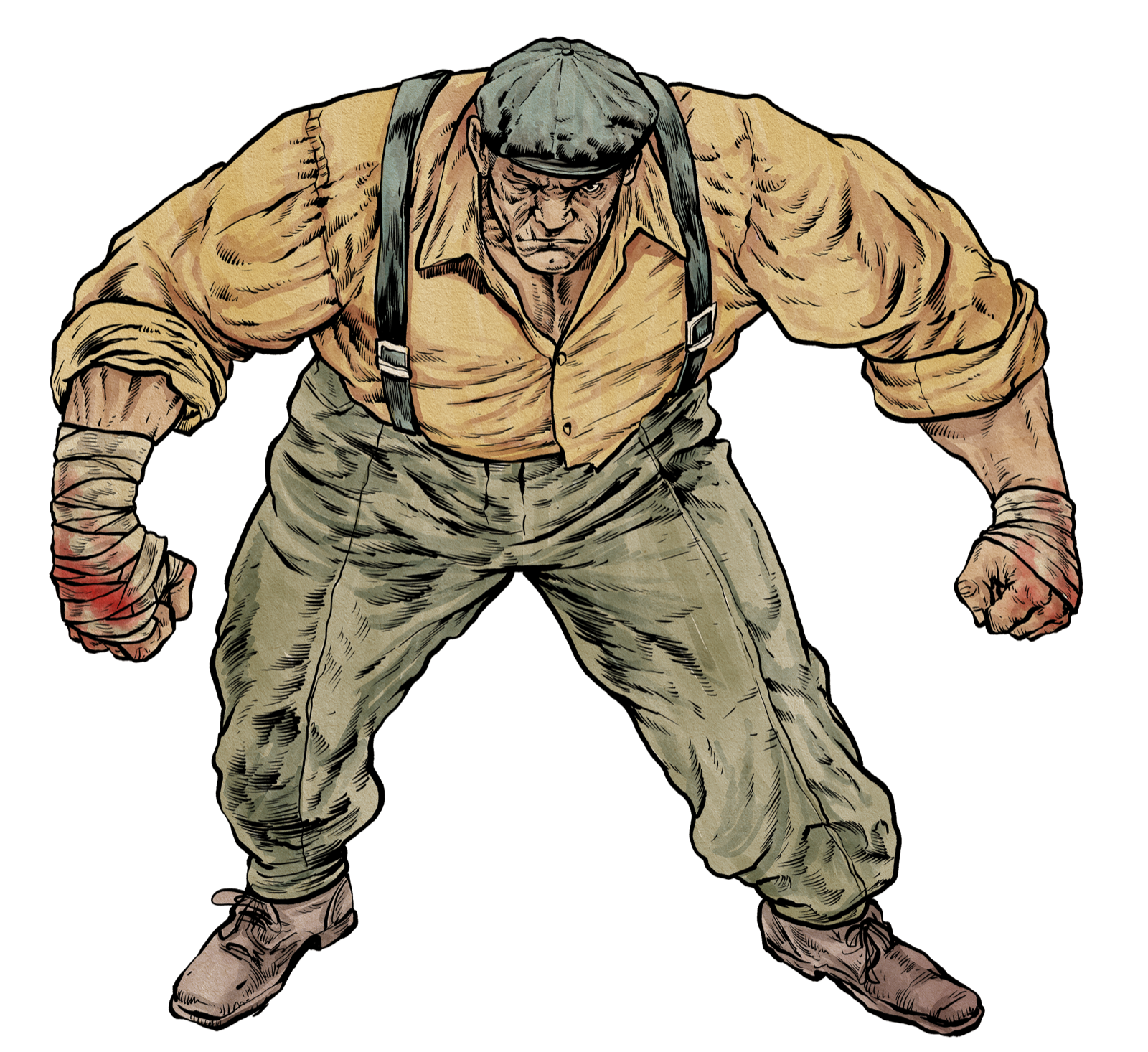 Pugilist, drawn at Medium scale