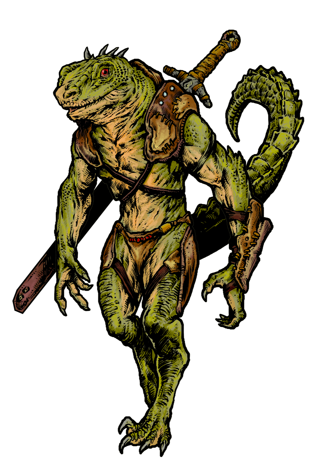 Zaelyth Warrior, drawn at Medium scale