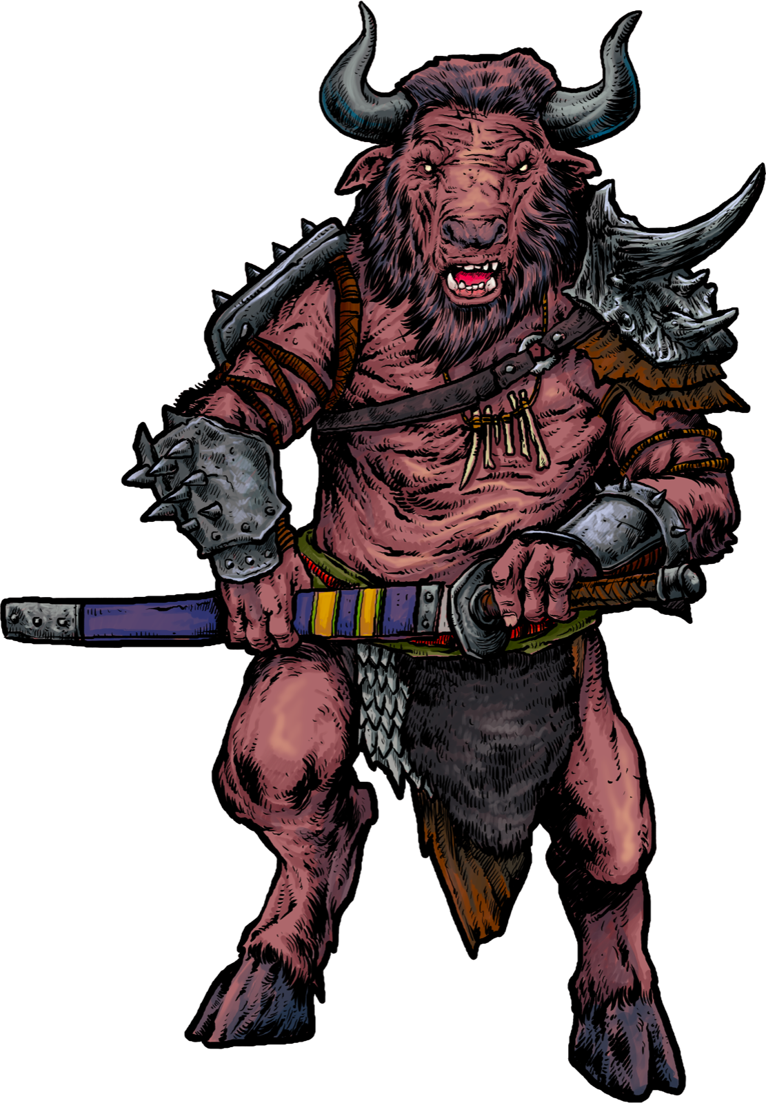 Minotaur, drawn at Large scale