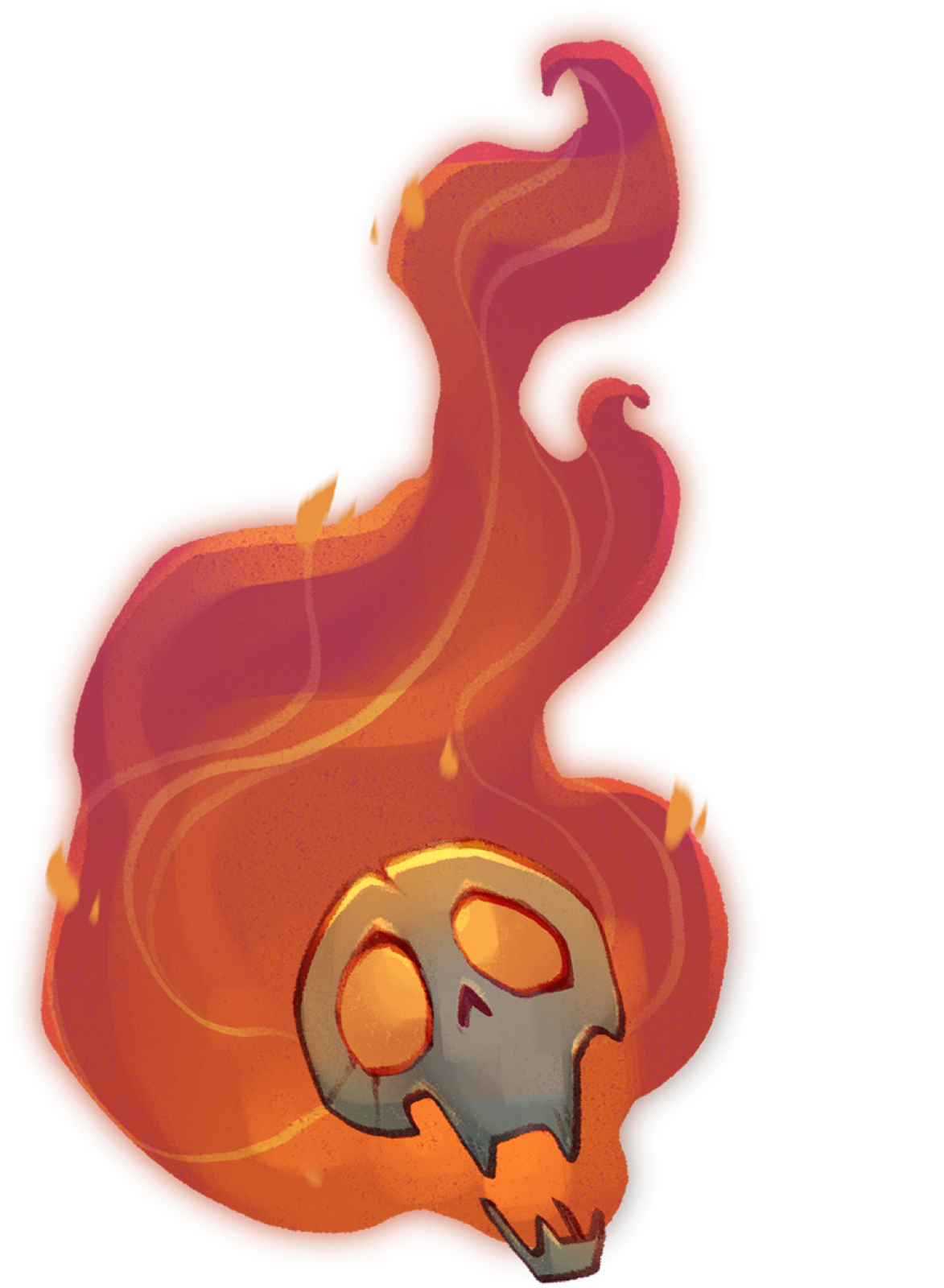 Flaming Skull, drawn at Tiny scale