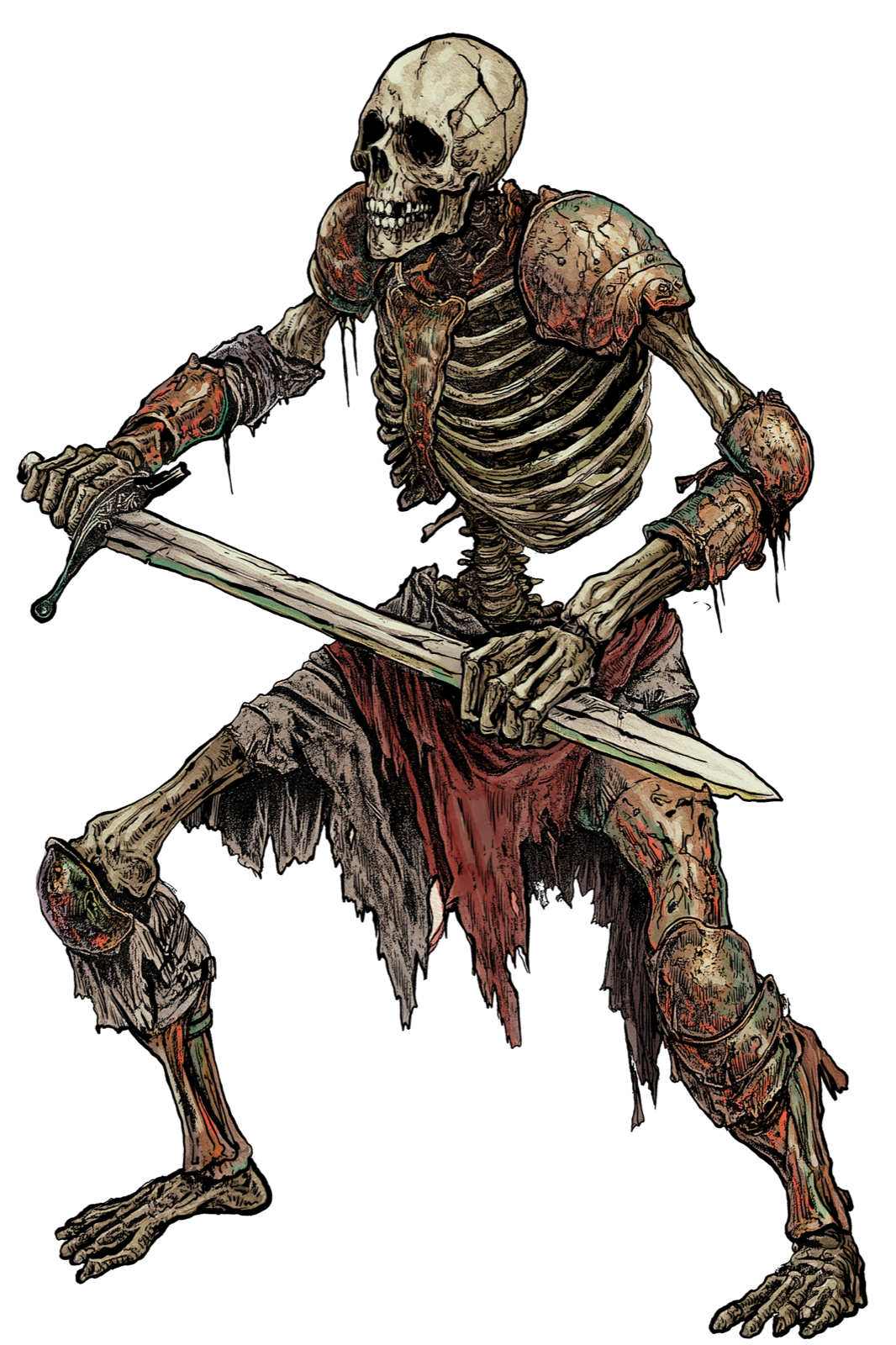 Skeleton Soldier, drawn at Medium scale
