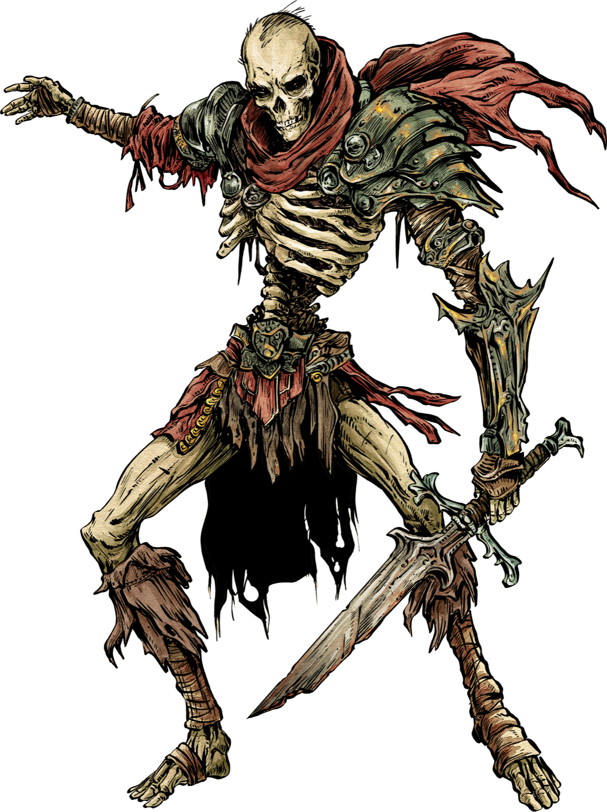 Skeleton Warlord, drawn at Medium scale