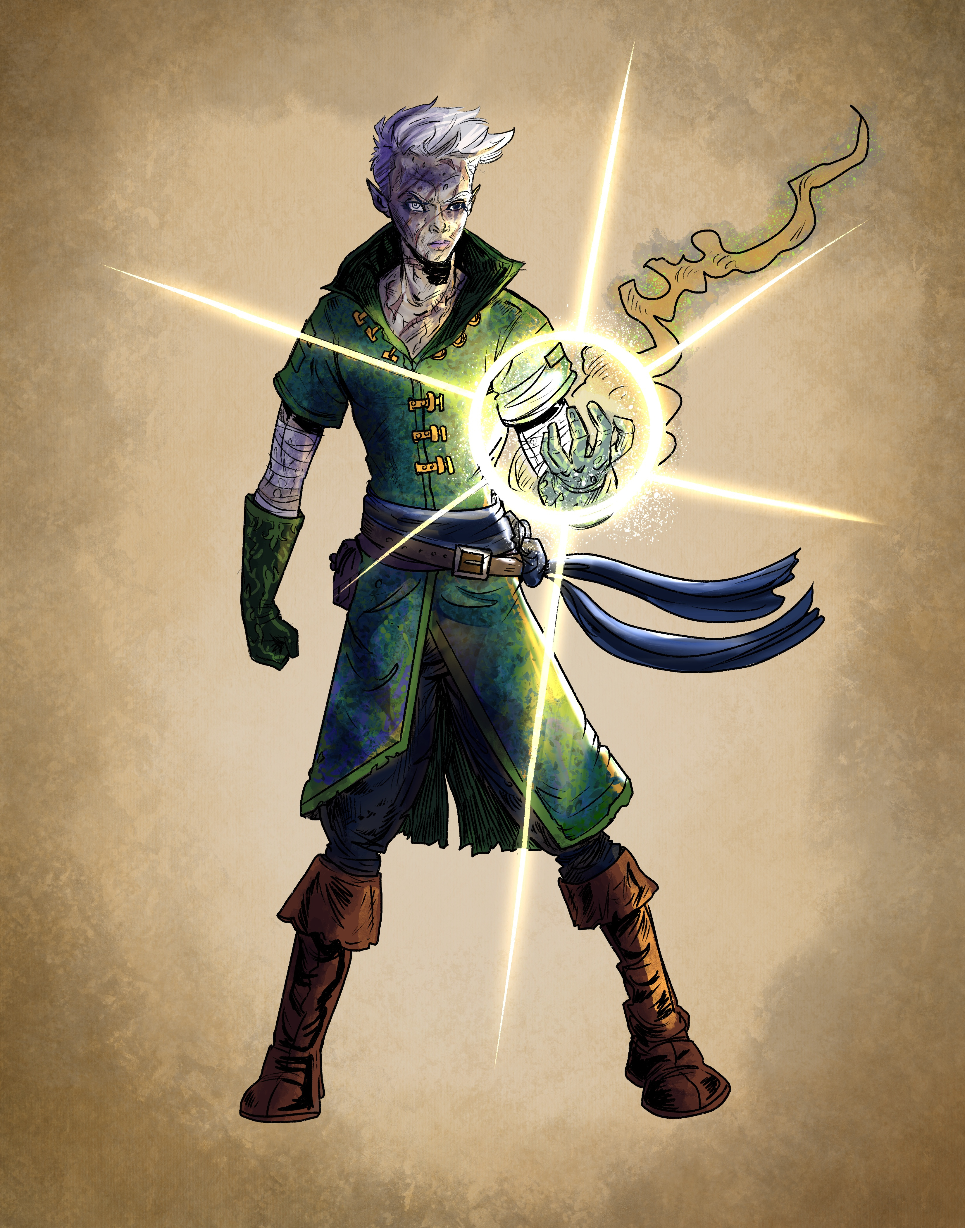 Half-Elf Sorcerer / Void-Touched