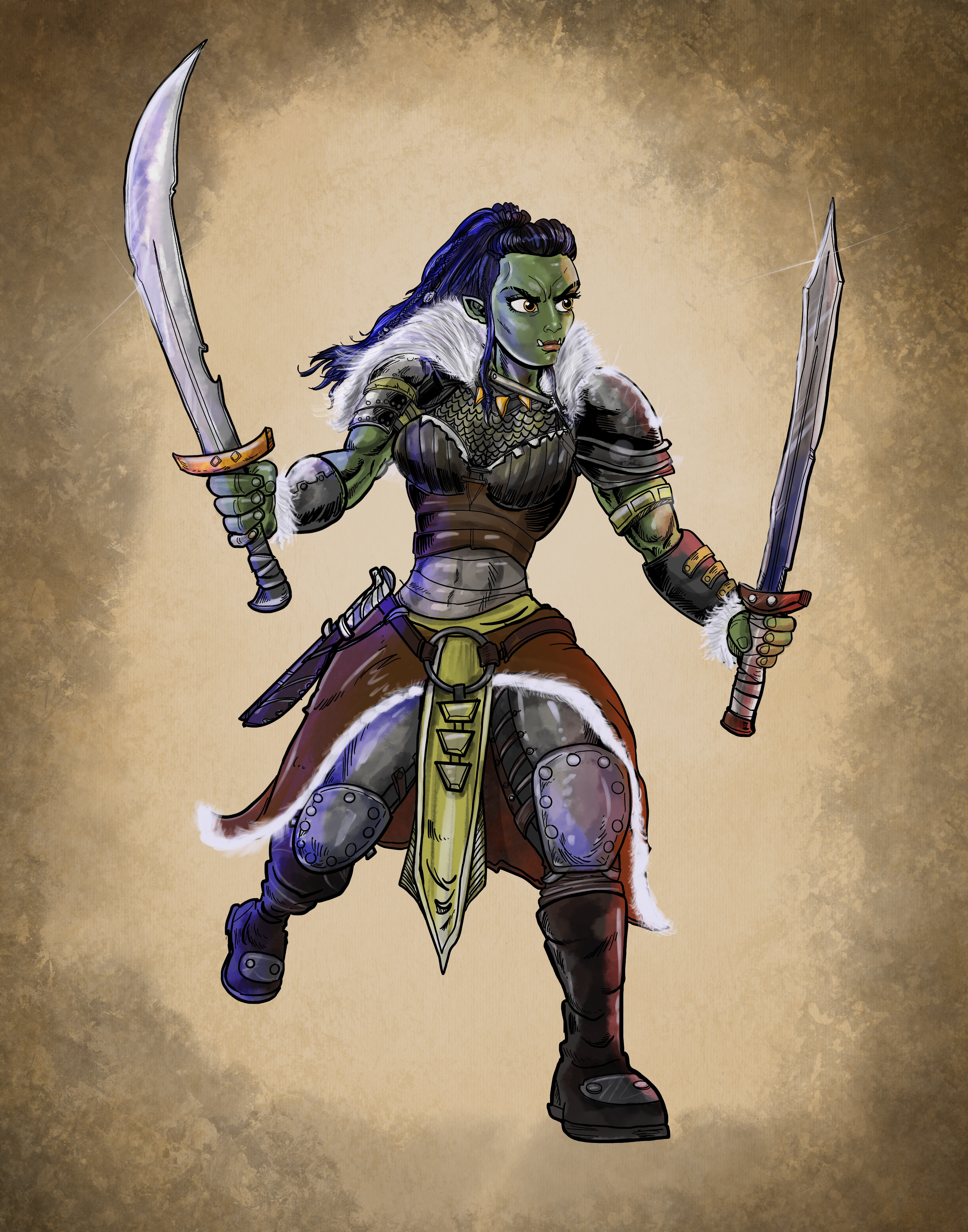 Half-Orc Warrior / Bladesong