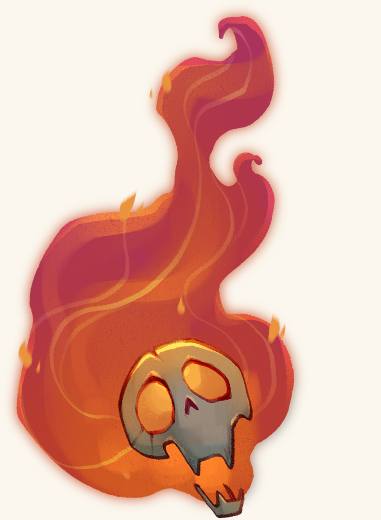 Flaming Skull